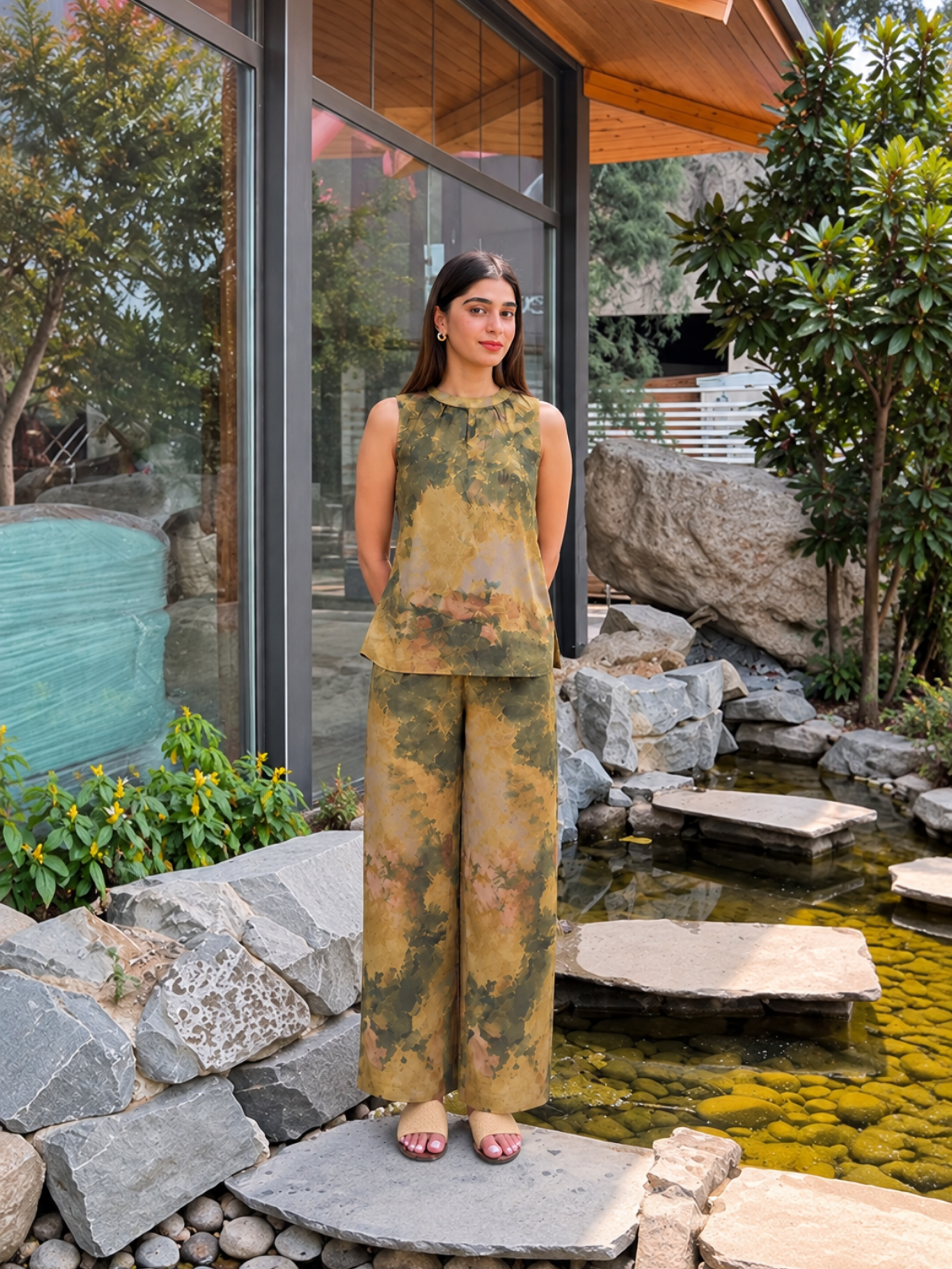 Watercolor Olive Co-ord Set