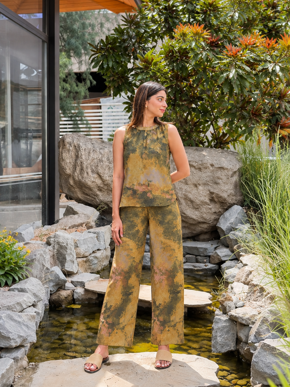 Watercolor Olive Co-ord Set
