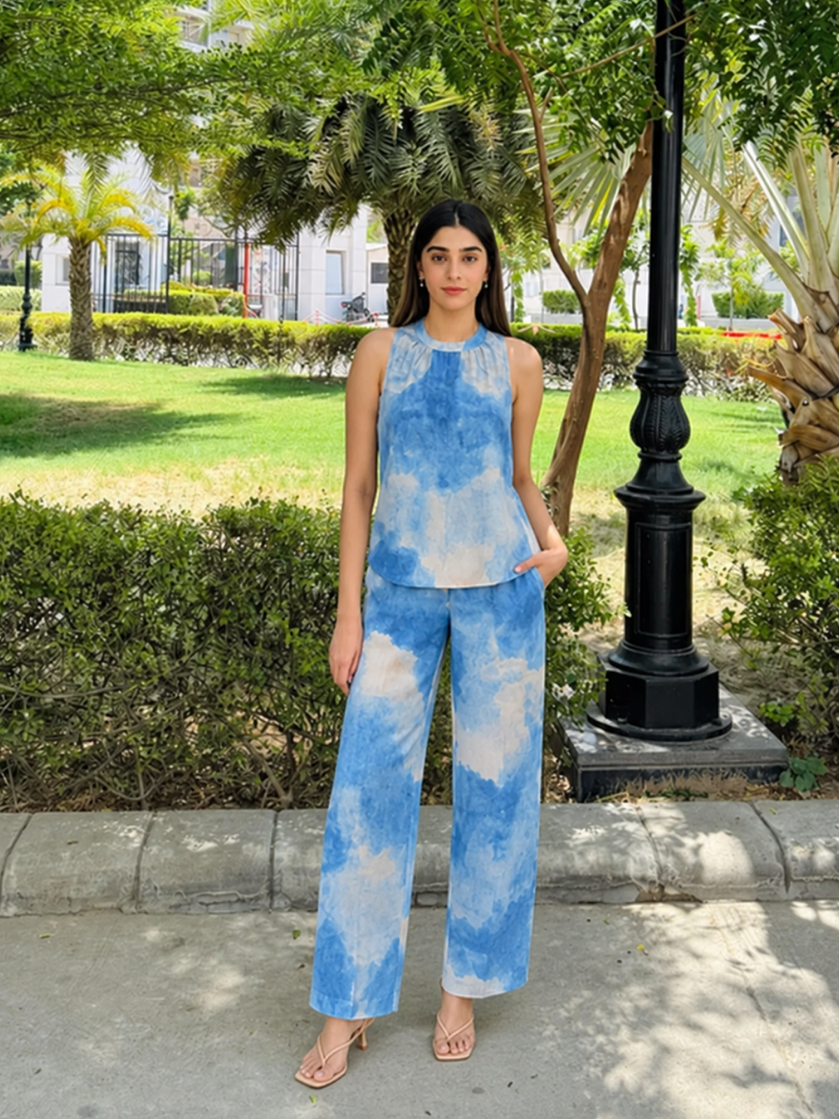 Watercolor Blue Co-ord Set