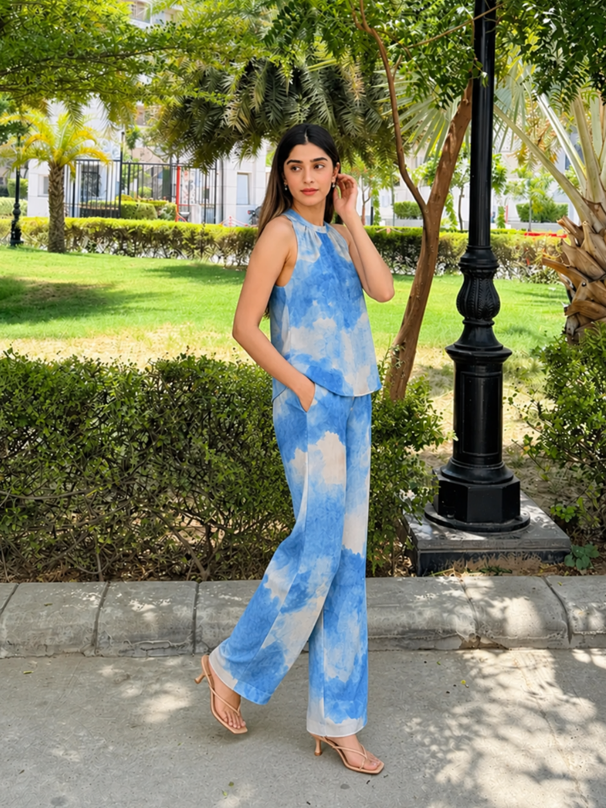 Watercolor Blue Co-ord Set