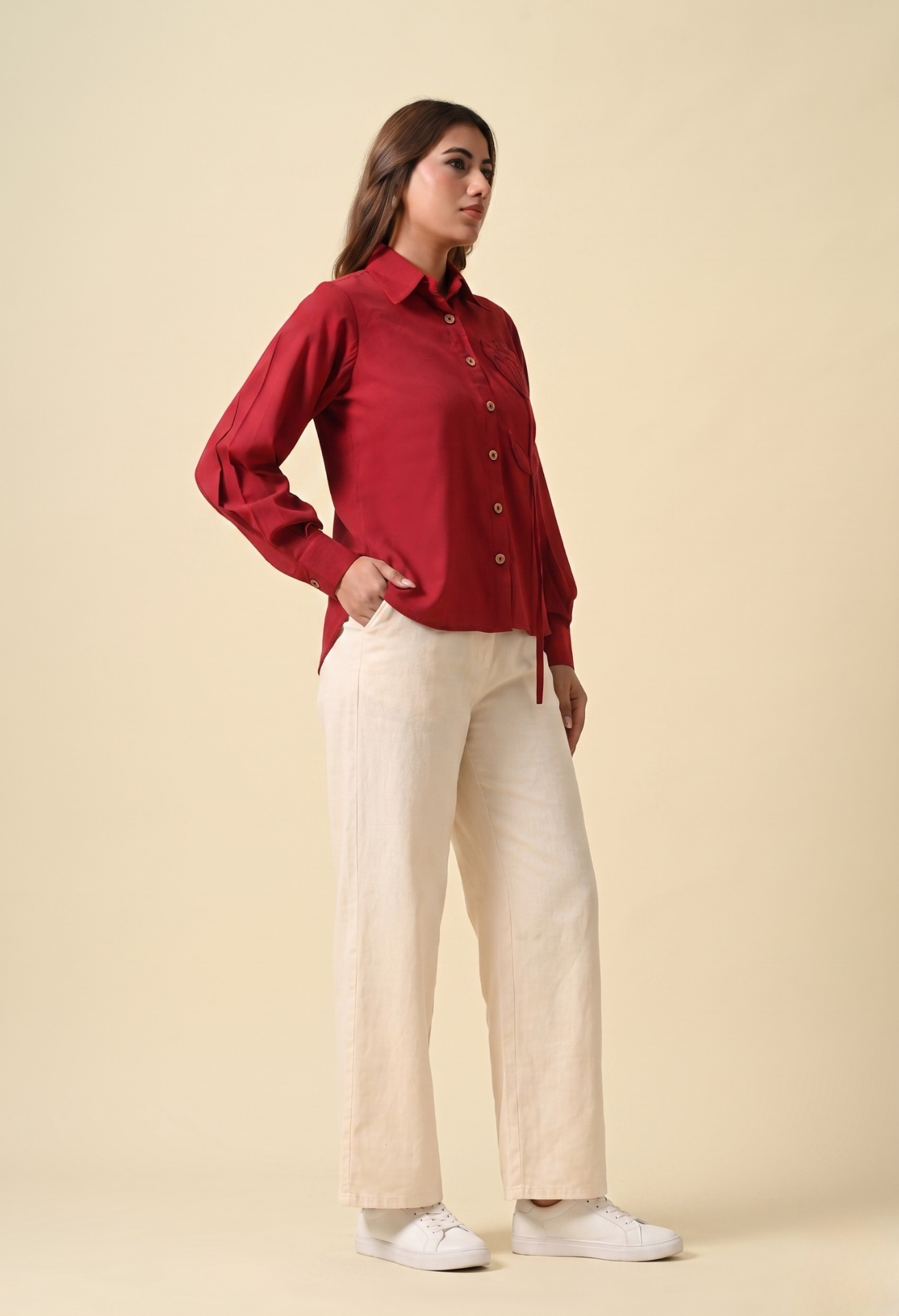Maroon Muse Patch Shirt