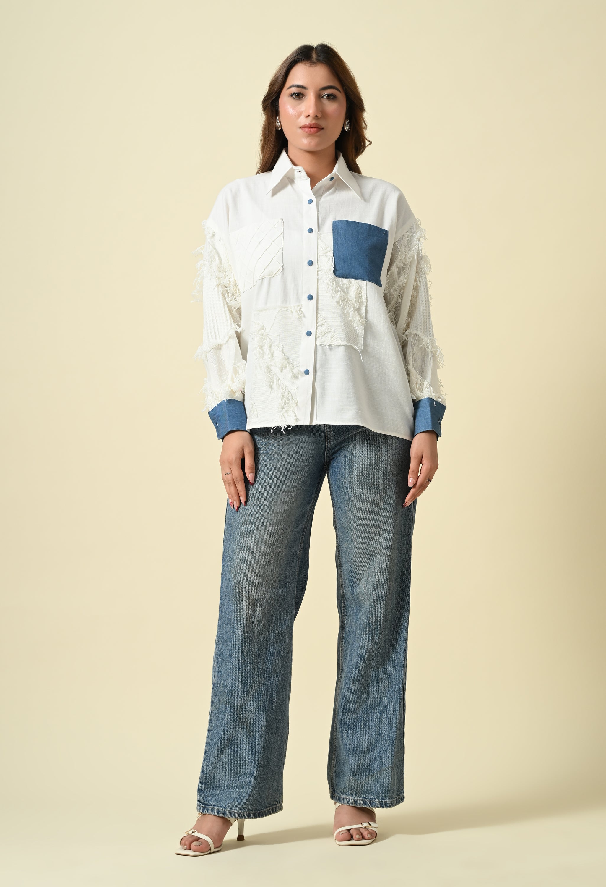 Denim Patchwork Shirt