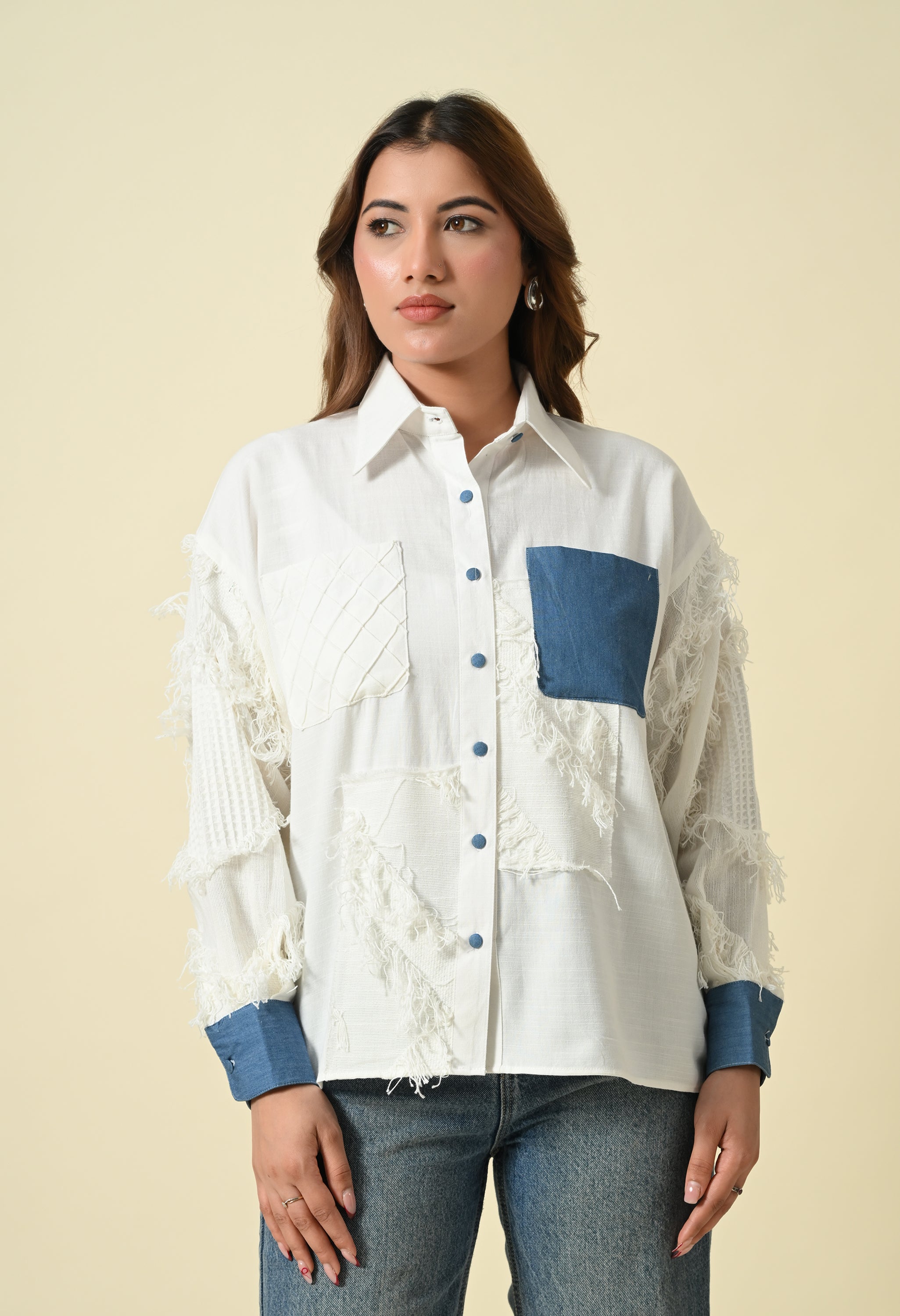 Denim Patchwork Shirt