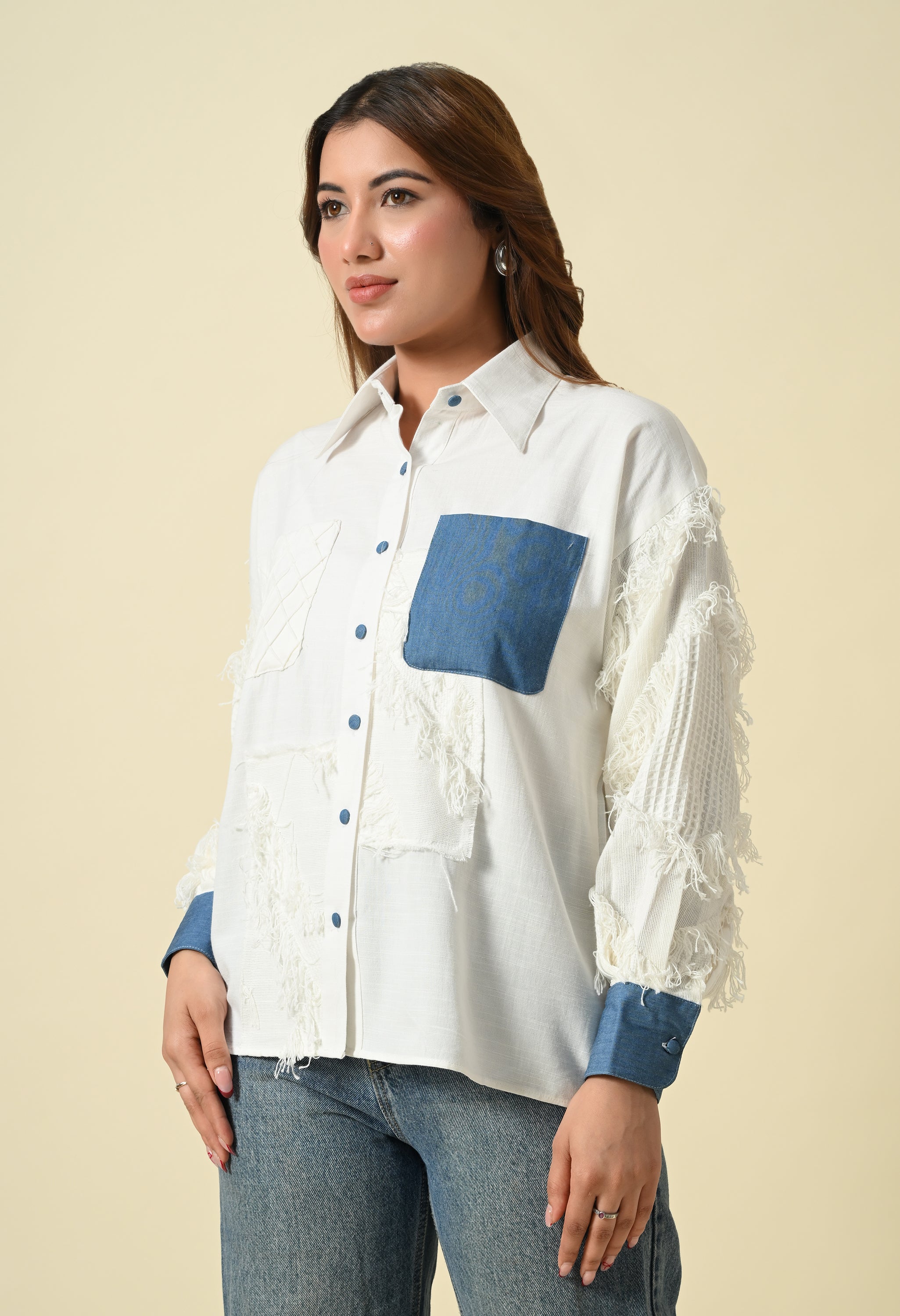 Denim Patchwork Shirt