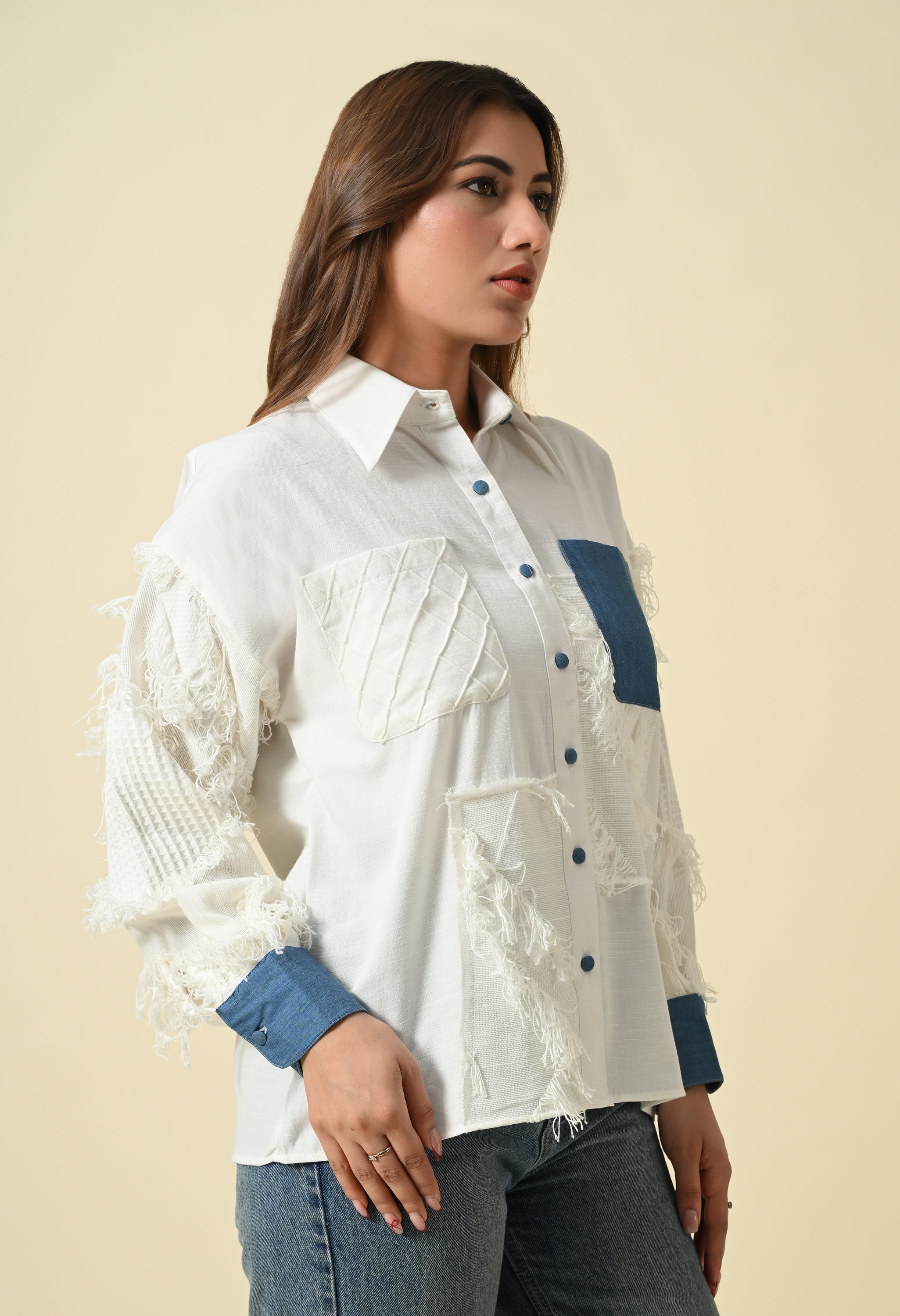 Denim Patchwork Shirt