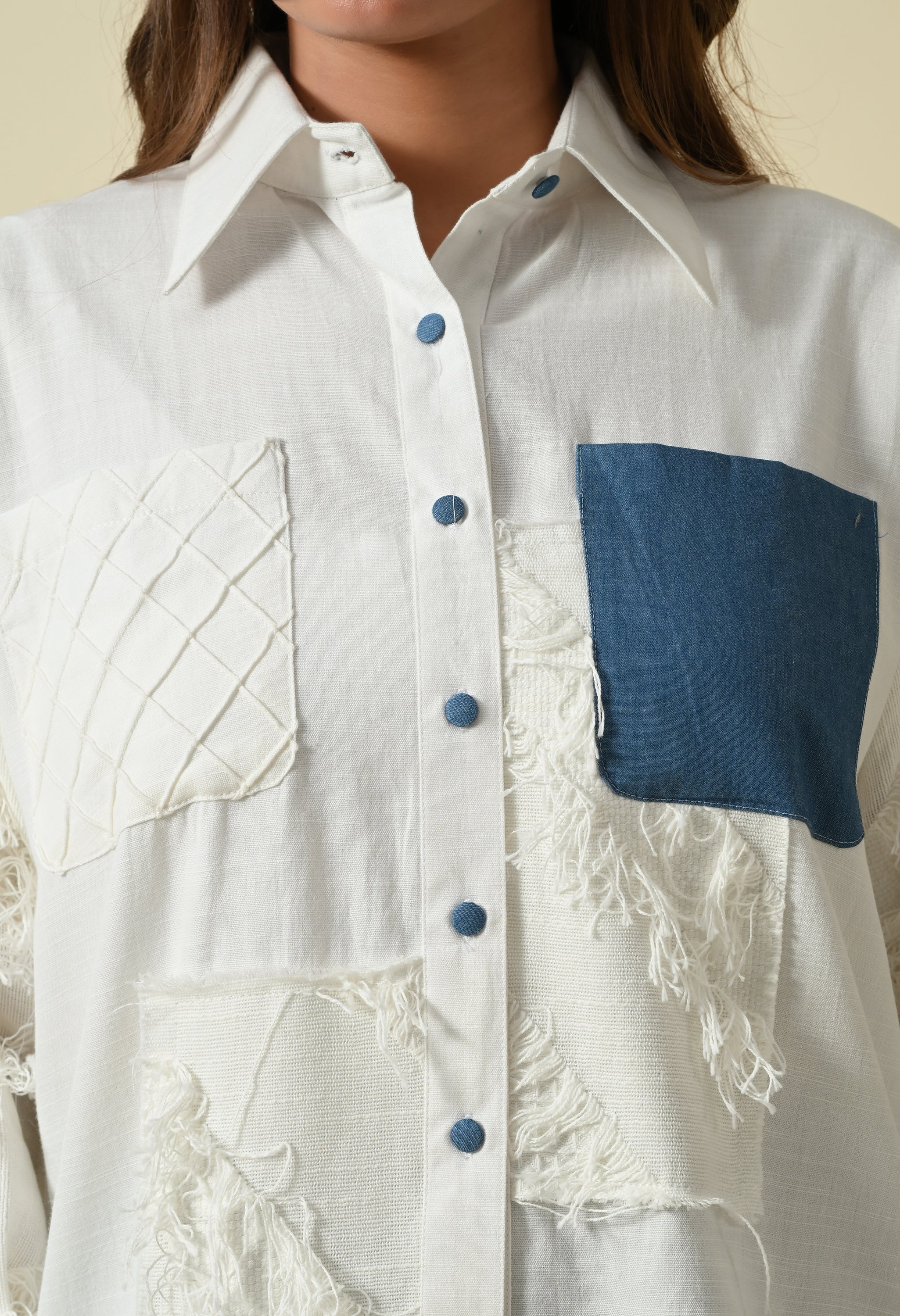 Denim Patchwork Shirt