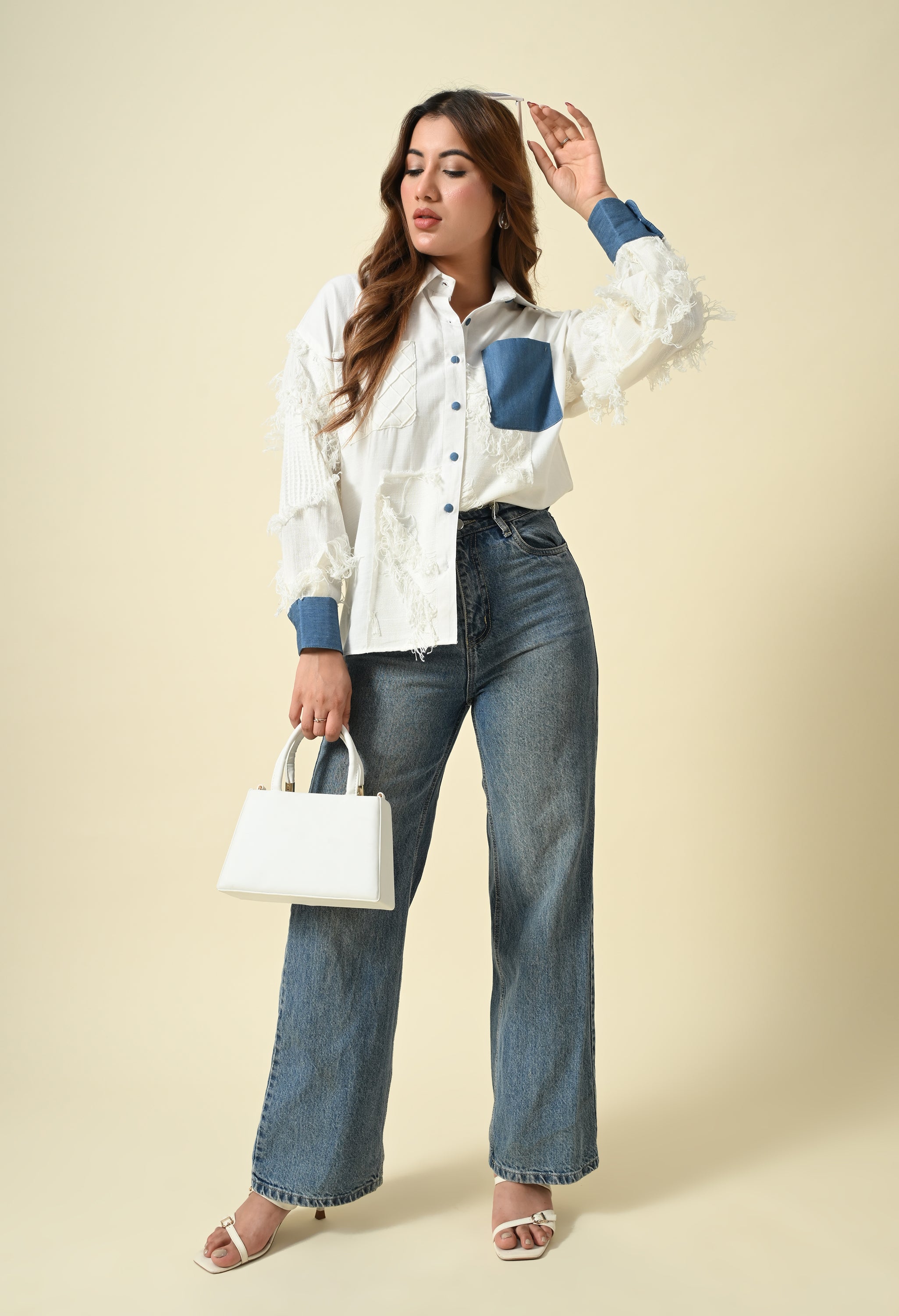Denim Patchwork Shirt