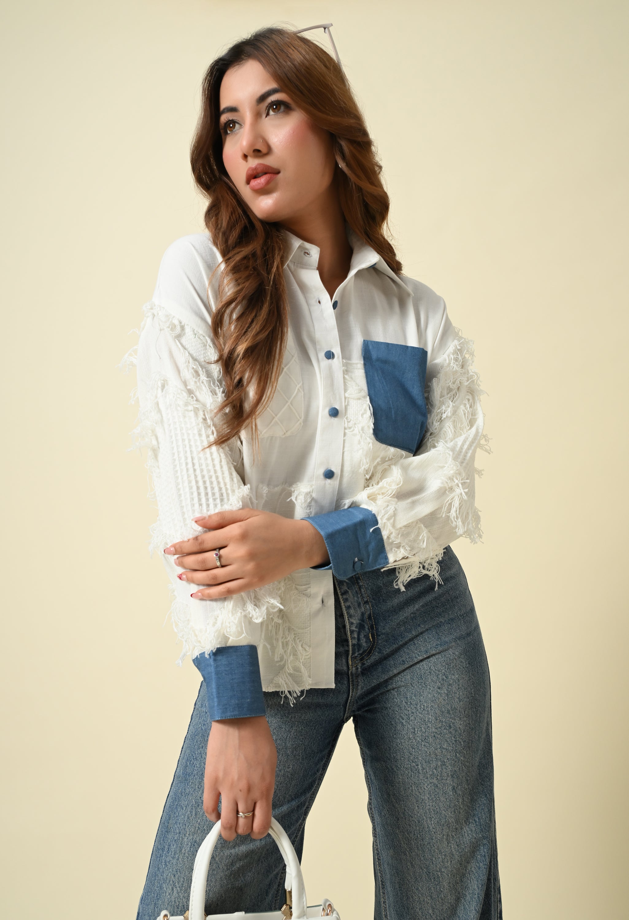 Denim Patchwork Shirt