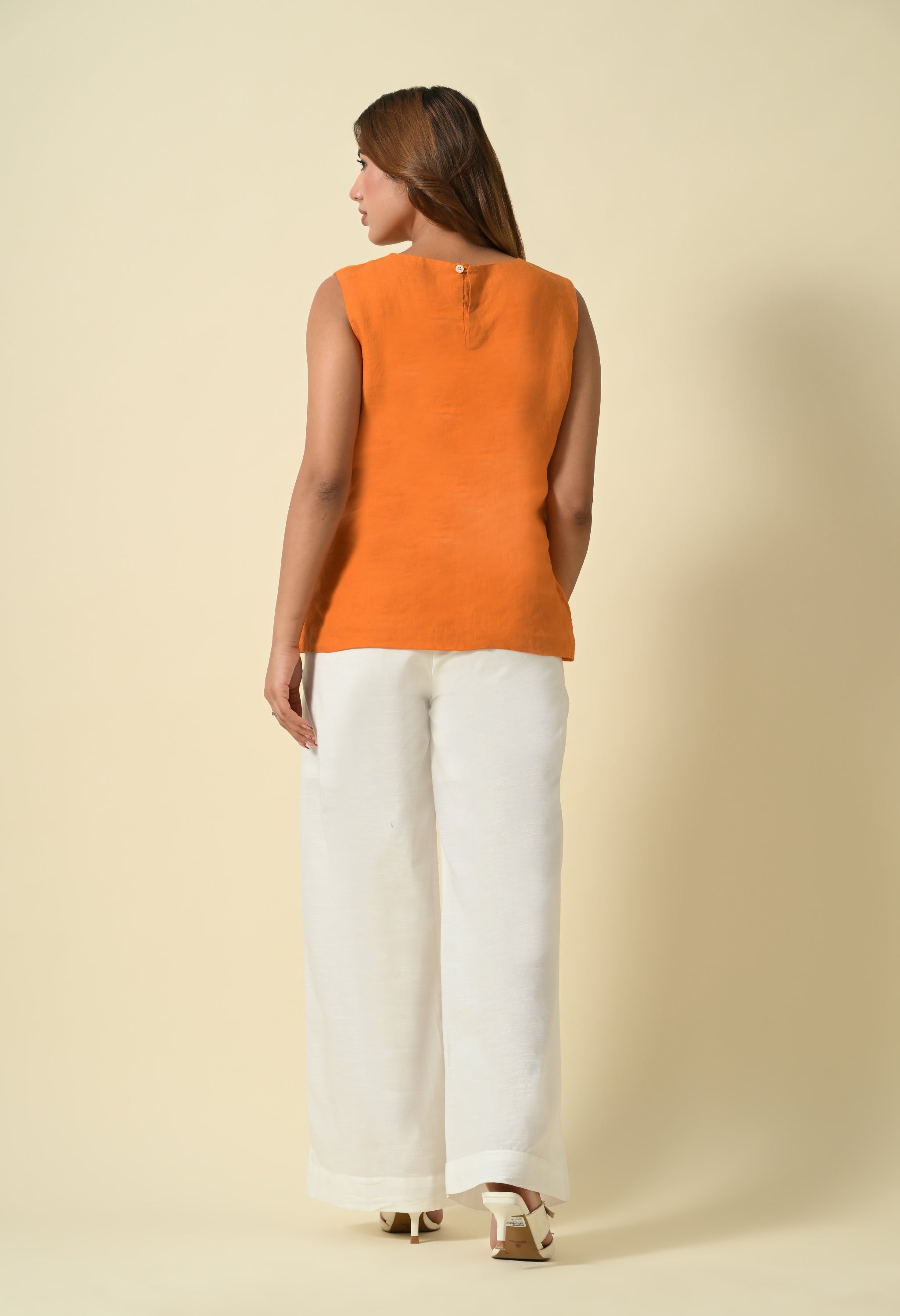 Sunset Tie-Waist Linen Top