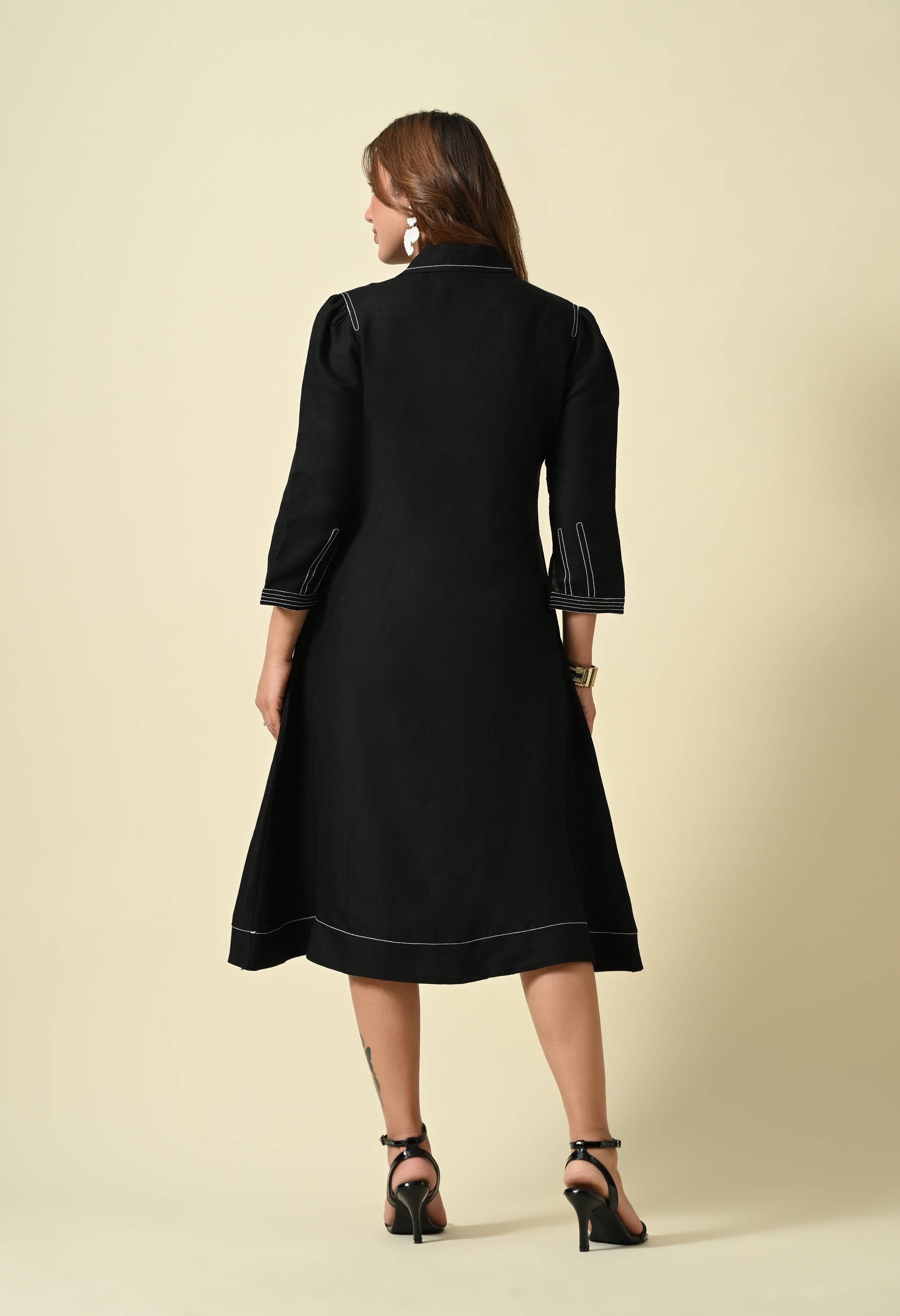 Shadow Slit A-Line Dress