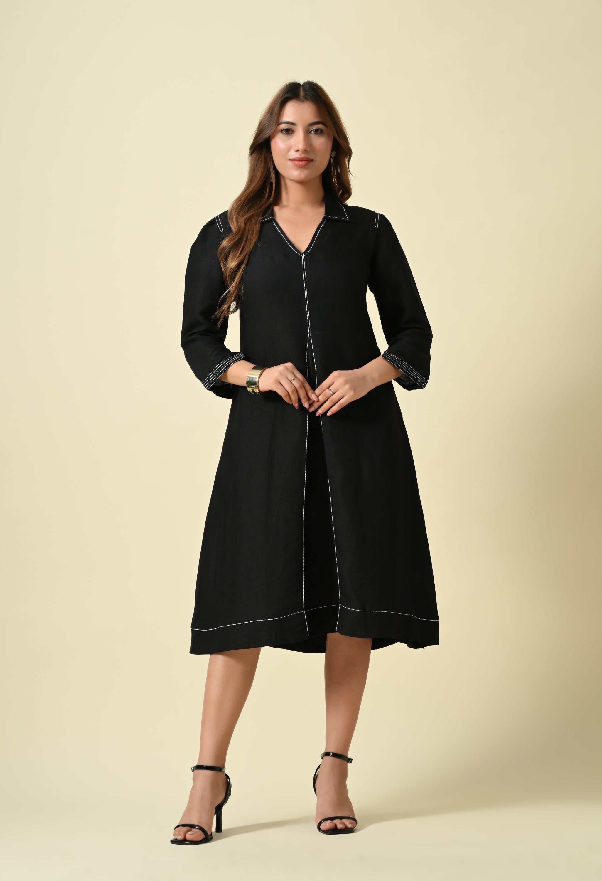 Shadow Slit A-Line Dress