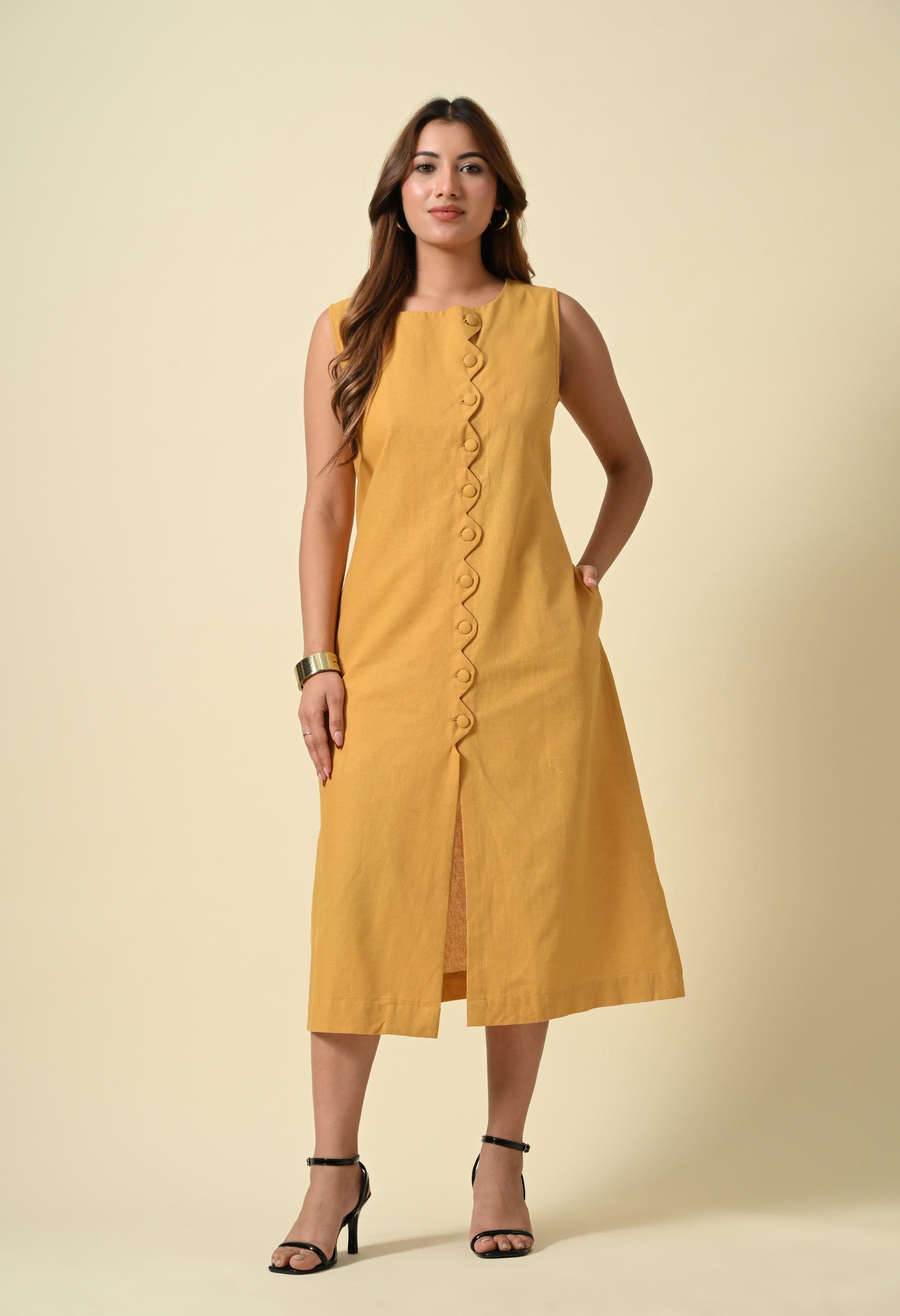 Golden Hour Button Dress