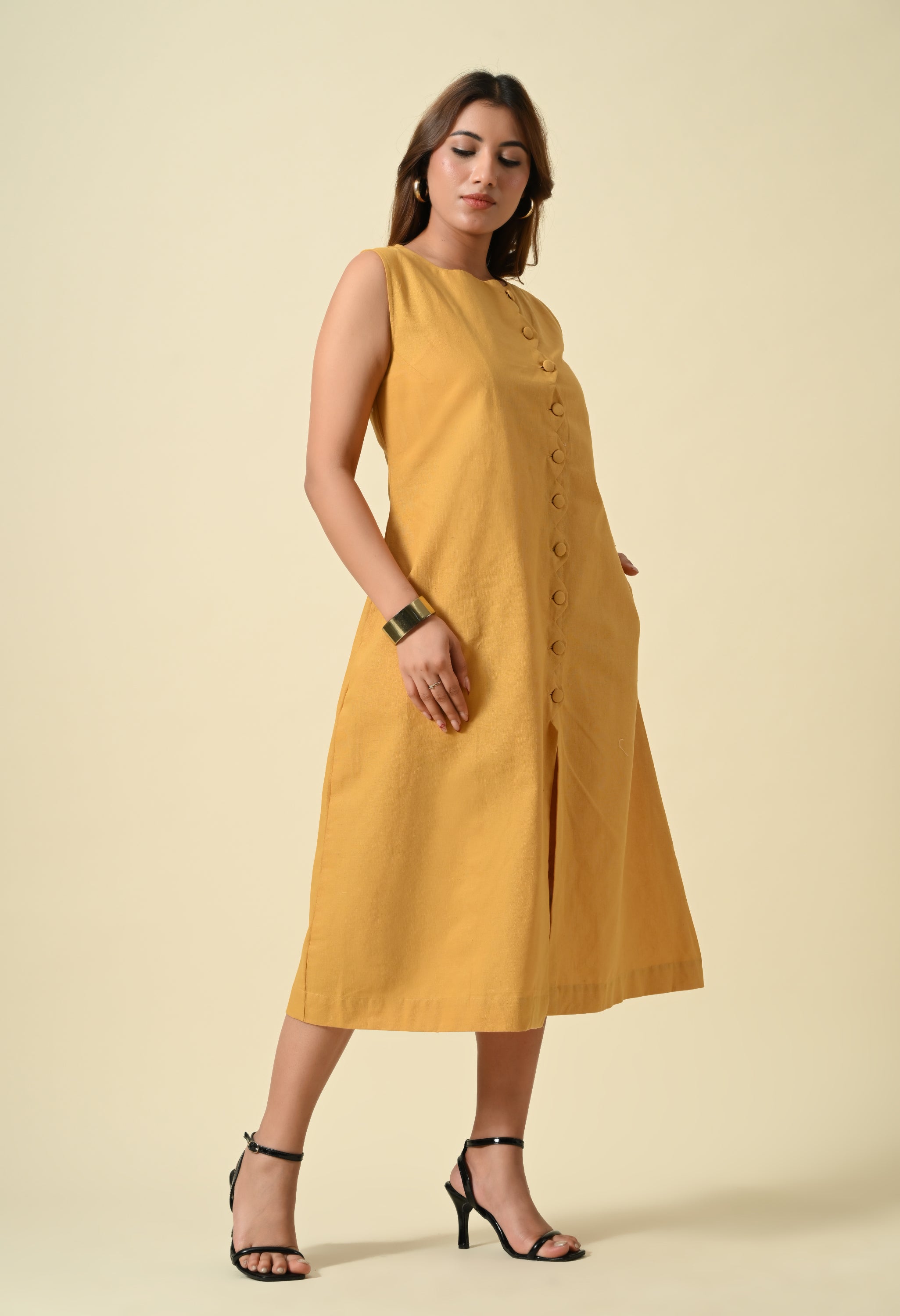 Golden Hour Button Dress