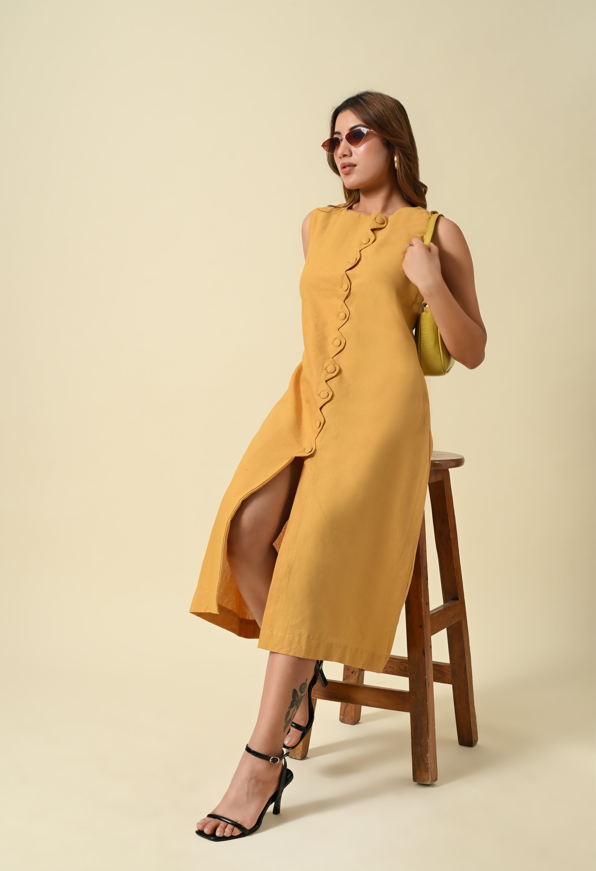 Golden Hour Button Dress