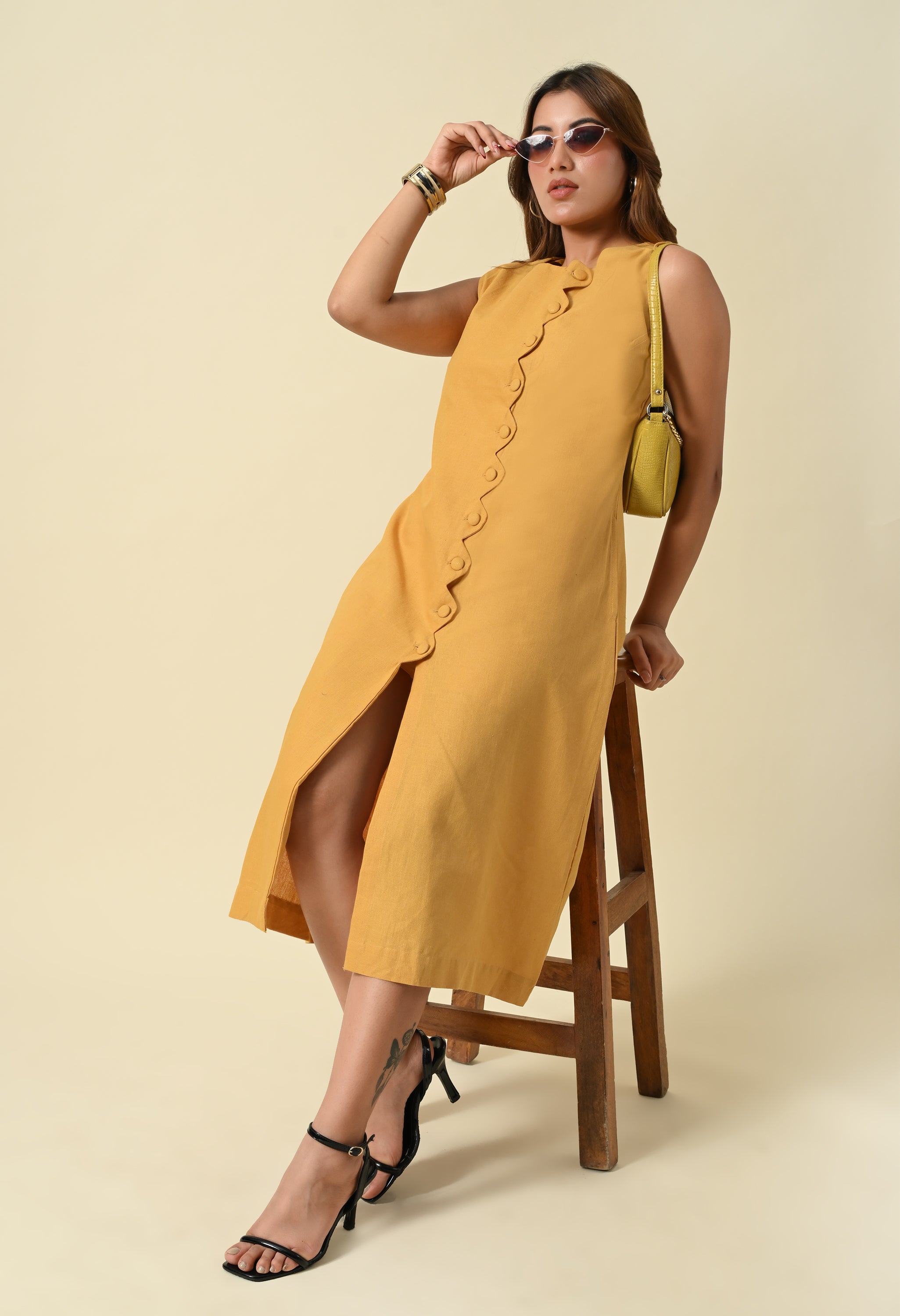 Golden Hour Button Dress