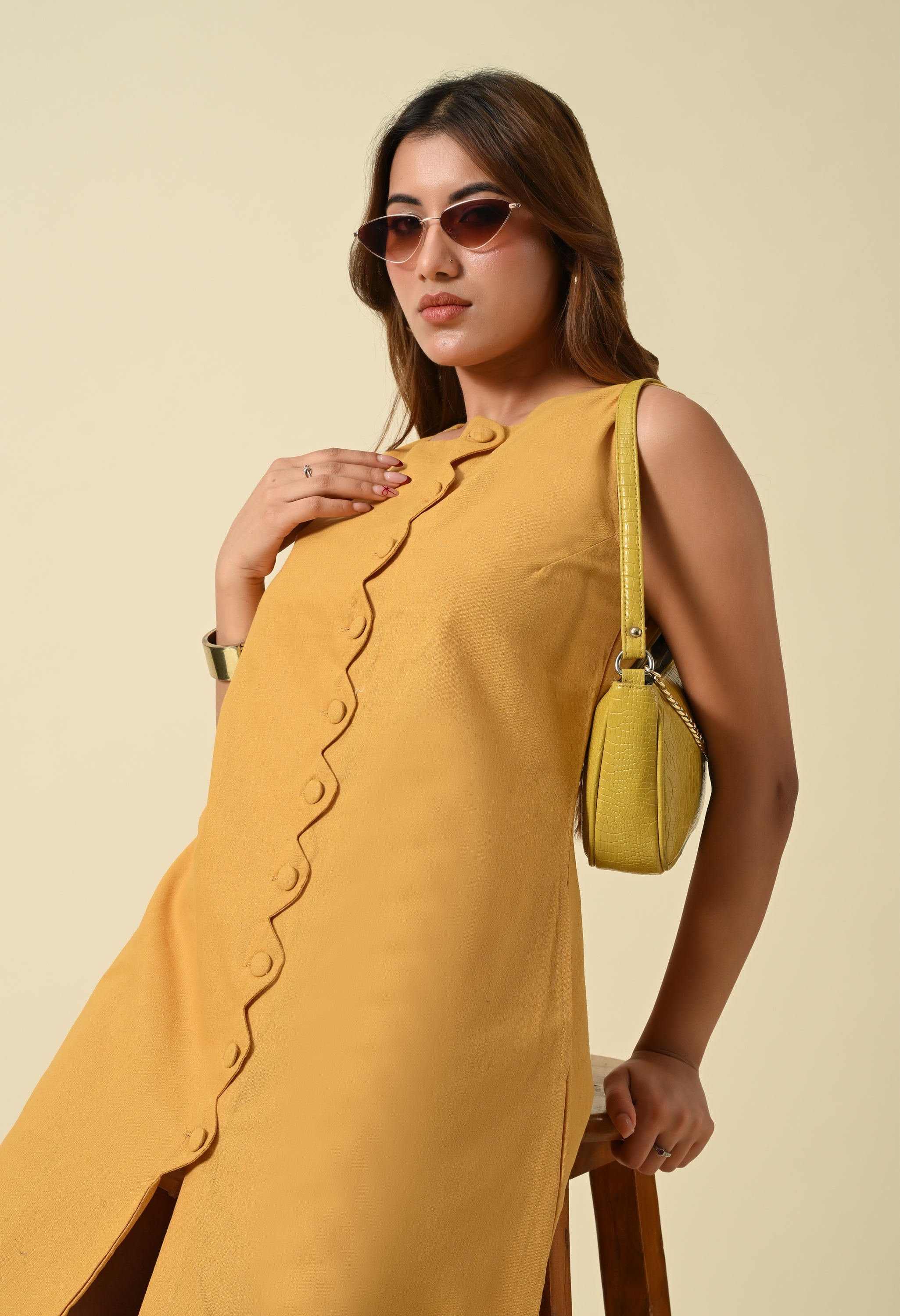 Golden Hour Button Dress