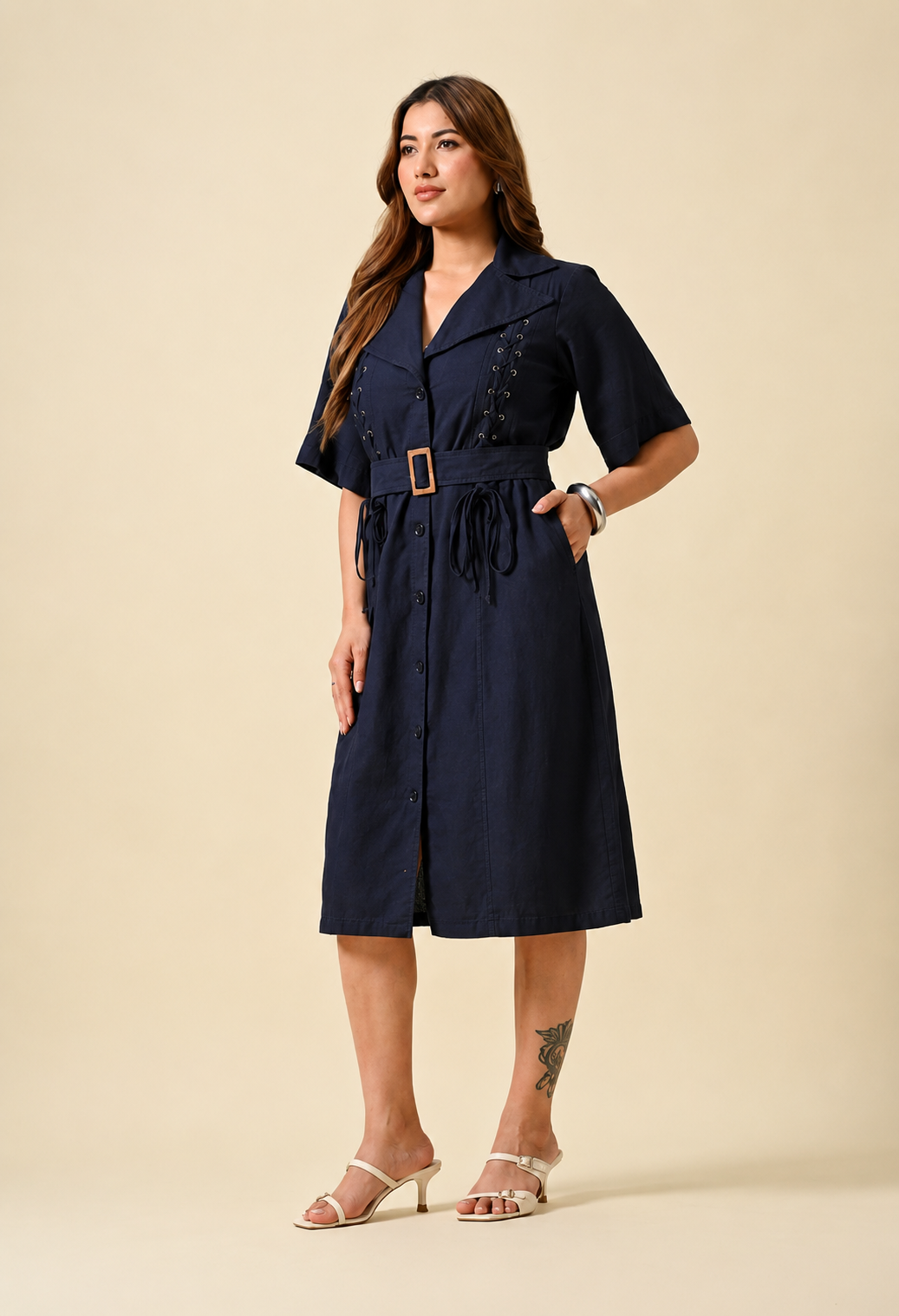 Midnight Muse Belted Dress