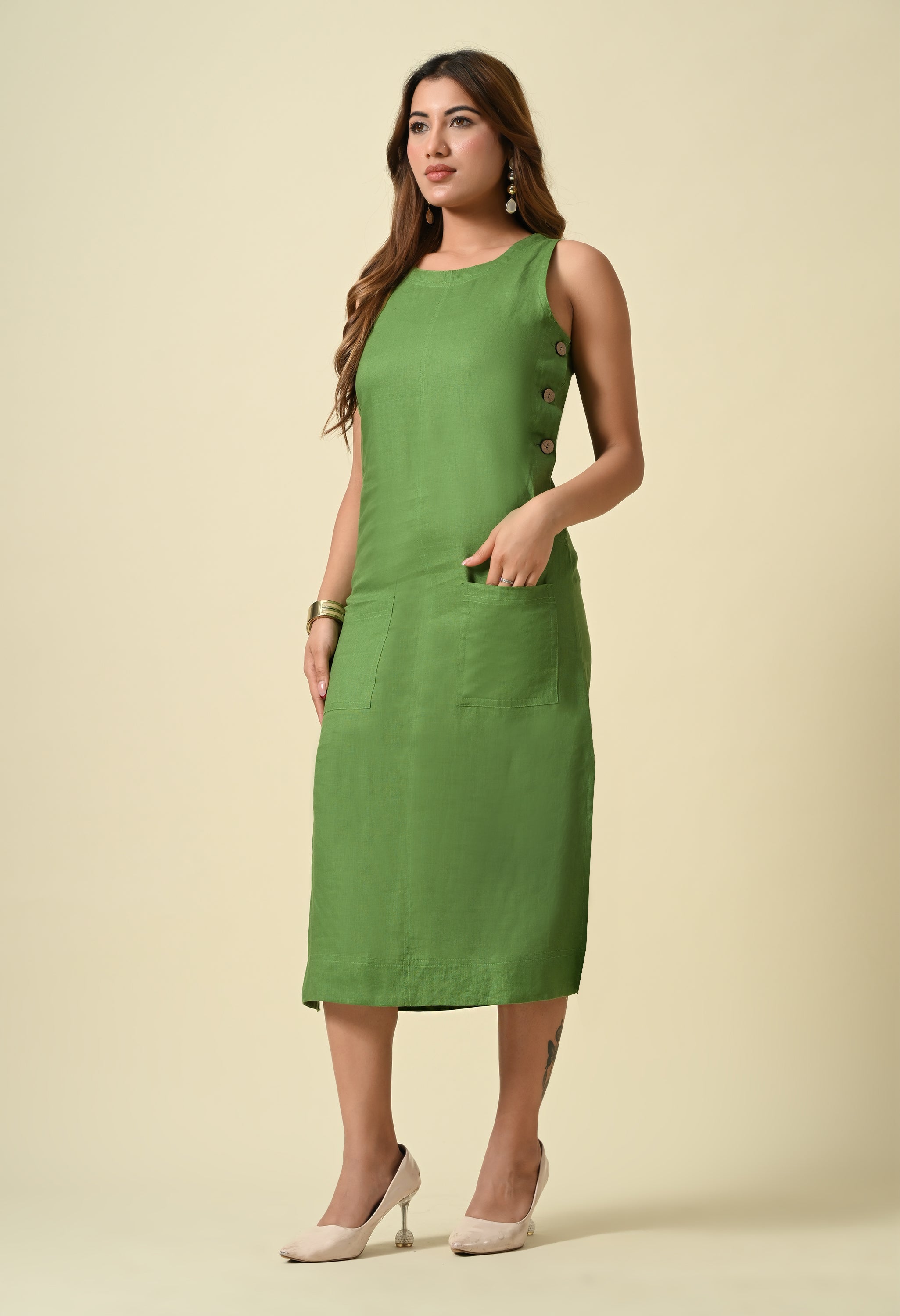 Meadow Muse Linen Dress